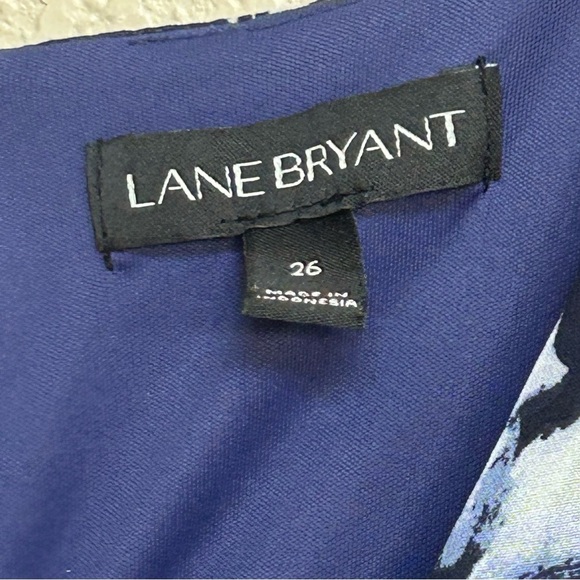 Lane Bryant Women’s Plus 26 Black White Print Dress Work Career Casual Party - Picture 4 of 5